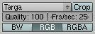 The filetype buttons