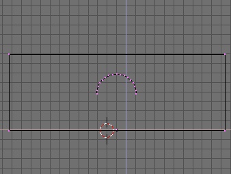 Deleting half of the circle.
